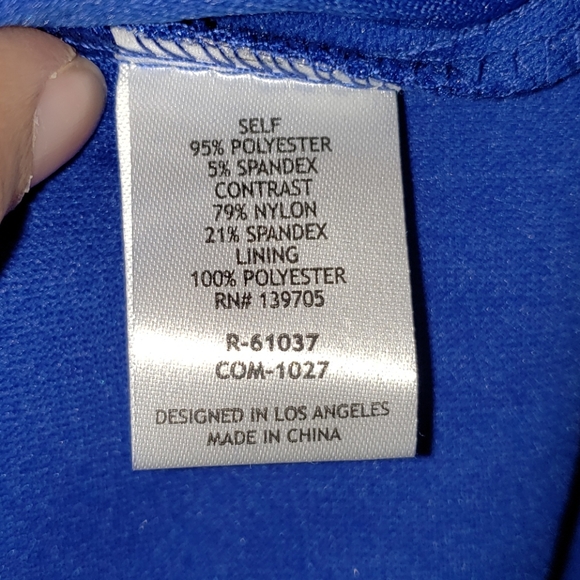 Emerald Sundae Royal Blue Women's Fitted Gown - Picture 7 of 7